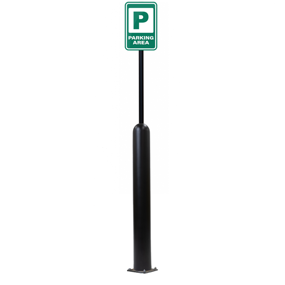 6" x 72" Standard Duty Flex-Bollard Sign System for Asphalt