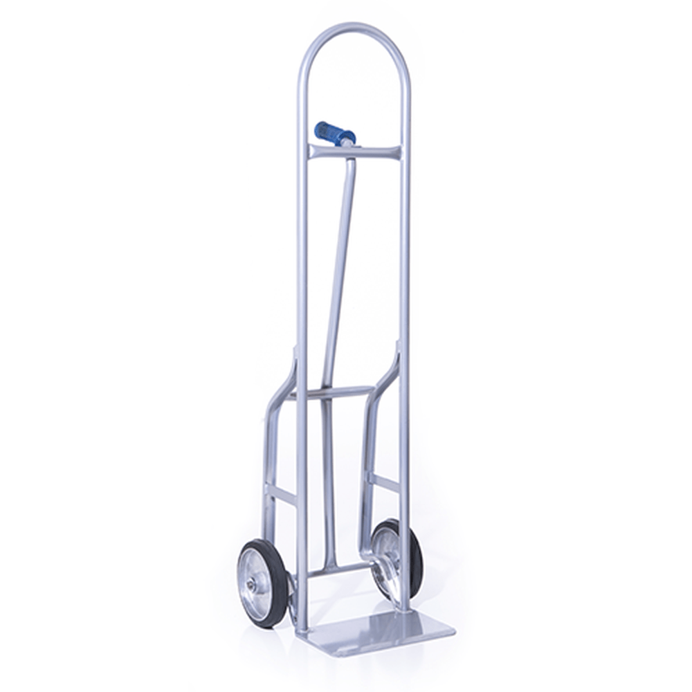 Single Pin Steel Hand Truck w/ Rubber Wheels For Round Objects (55"H)
