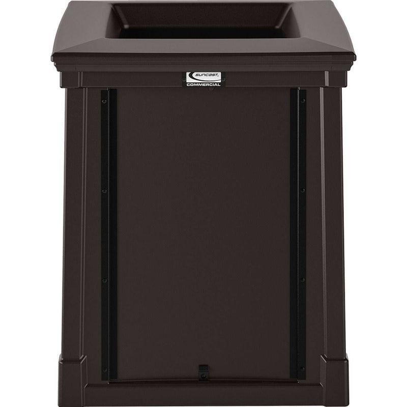 35 Gallon, Resin Customizable Garbage Can, With Open Lid - Suncast Commercial