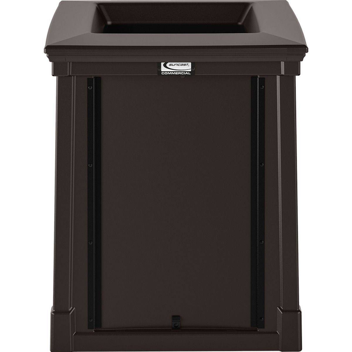 35 Gallon, Resin Customizable Garbage Can, With Open Lid - Suncast Commercial