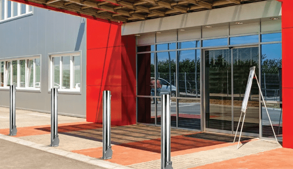 4" Removable Stainless Steel Bollard with Embedment Sleeve - S4 Bollards
