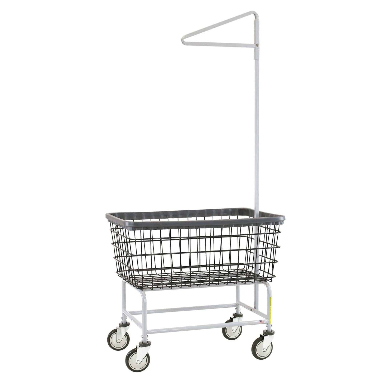 Large Capacity Laundry Cart with Single Pole Rack - R&B Wire
