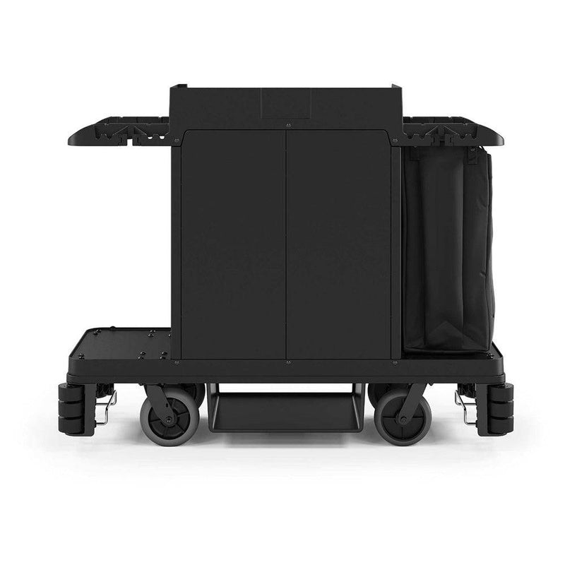 Partially Assembled Housekeeping Cart, Black - Suncast Commercial