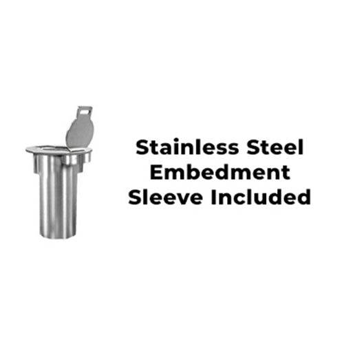 4" Carbon Steel Internal Locking Removable Bollard with Embedment Sleeve - S4 Bollards
