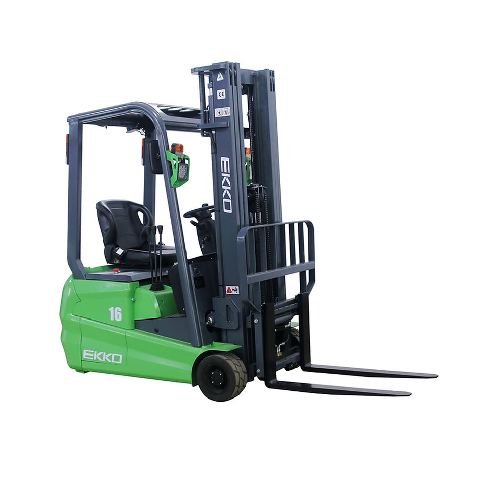 EKKO EK16A-189Li 3-Wheel Lithium Forklift 3500 lbs Capacity, 189in Lift