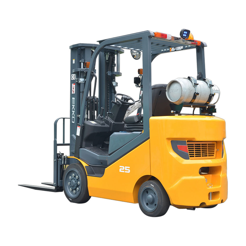 EKKO EK25CLP LPG Forklift with Cushion Tires - 5000 lb Capacity, 189in Lift
