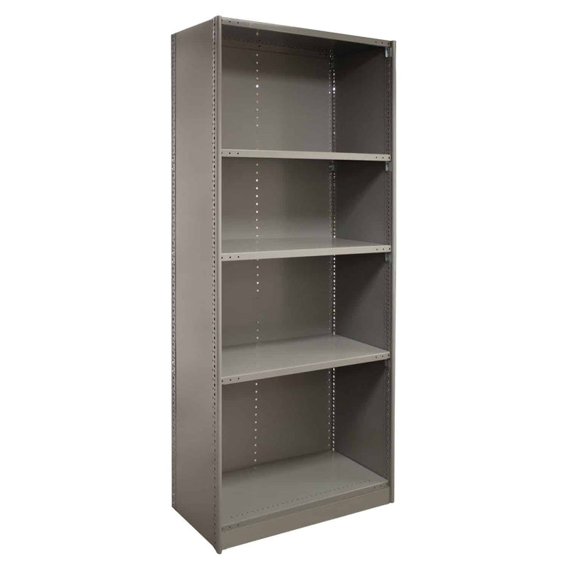 2000 Series Closed Steel Shelving Beaded Post with 5 Shelves - Lyon