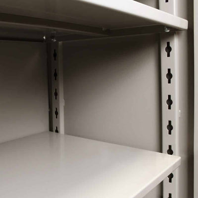 All-Welded 36"w x 21"d x 82"h Steel Industrial Bin Storage Cabinet with 64 Bins - Lyon