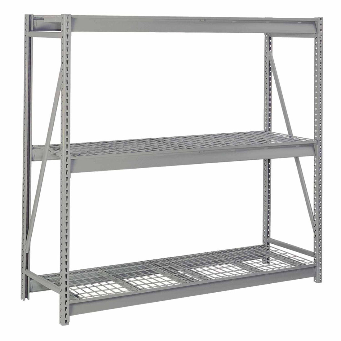 Bulk Storage Rack with Galvanized Wire Decking – Source 4 Industries