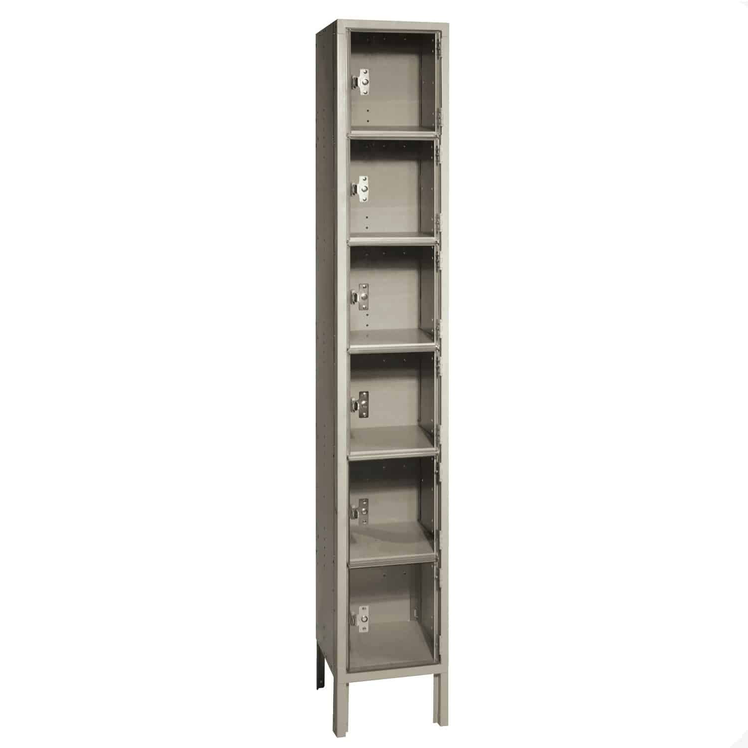 Six Tier ClearSight Clear Front Locker 1 Wide – Source 4 Industries