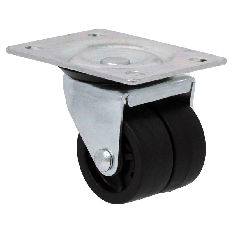 2" Double Wheel Polyolefin Swivel Caster - 200 lbs. Capacity (4-Pack) - Durable Superior Casters