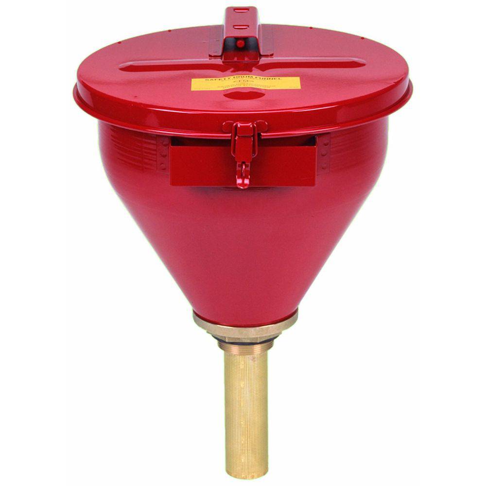Steel Drum Funnel W -6" Flame Arrester, S-C Cover, Tip-over Protection Kit for 2" Drum Bung - Justrite