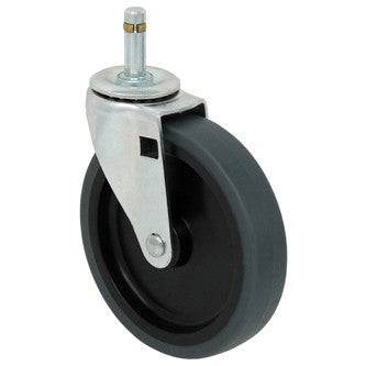 5" x 1" Thermo-Pro Wheel Swivel Grip Ring Stem Caster - 135 lbs. Capacity - Durable Superior Casters