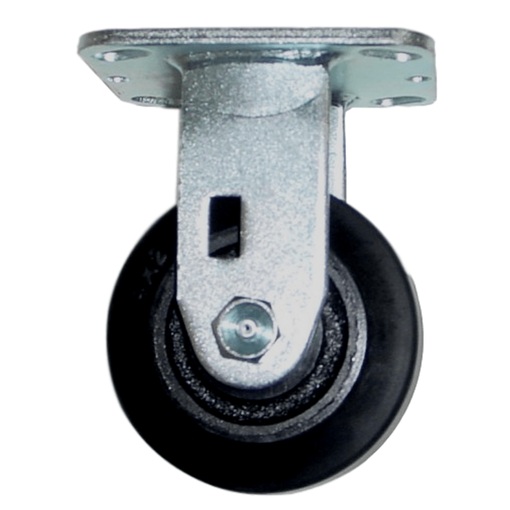 4" x 2" Mold-On Rubber Cast Wheel Rigid Caster - 400 lbs. Capacity - Durable Superior Casters