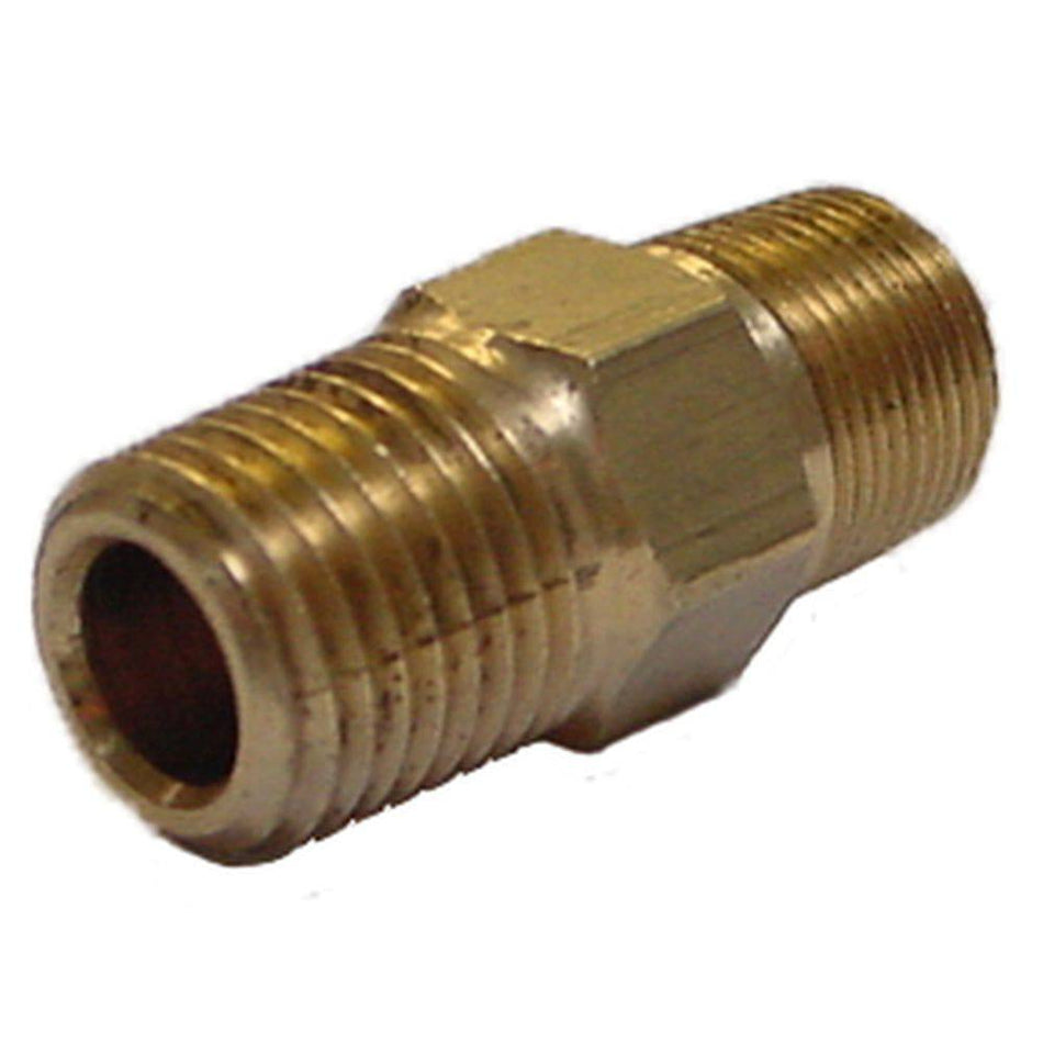 Nipple - 1/4" NPT male x 1/2"â€“27 male - Lincoln Industrial