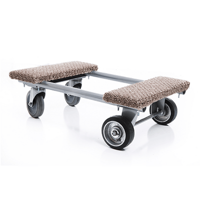 Carpeted Piano Dolly Fixed Axle w/ Two Swivel Casters - 1300lb Cap. - Dutro
