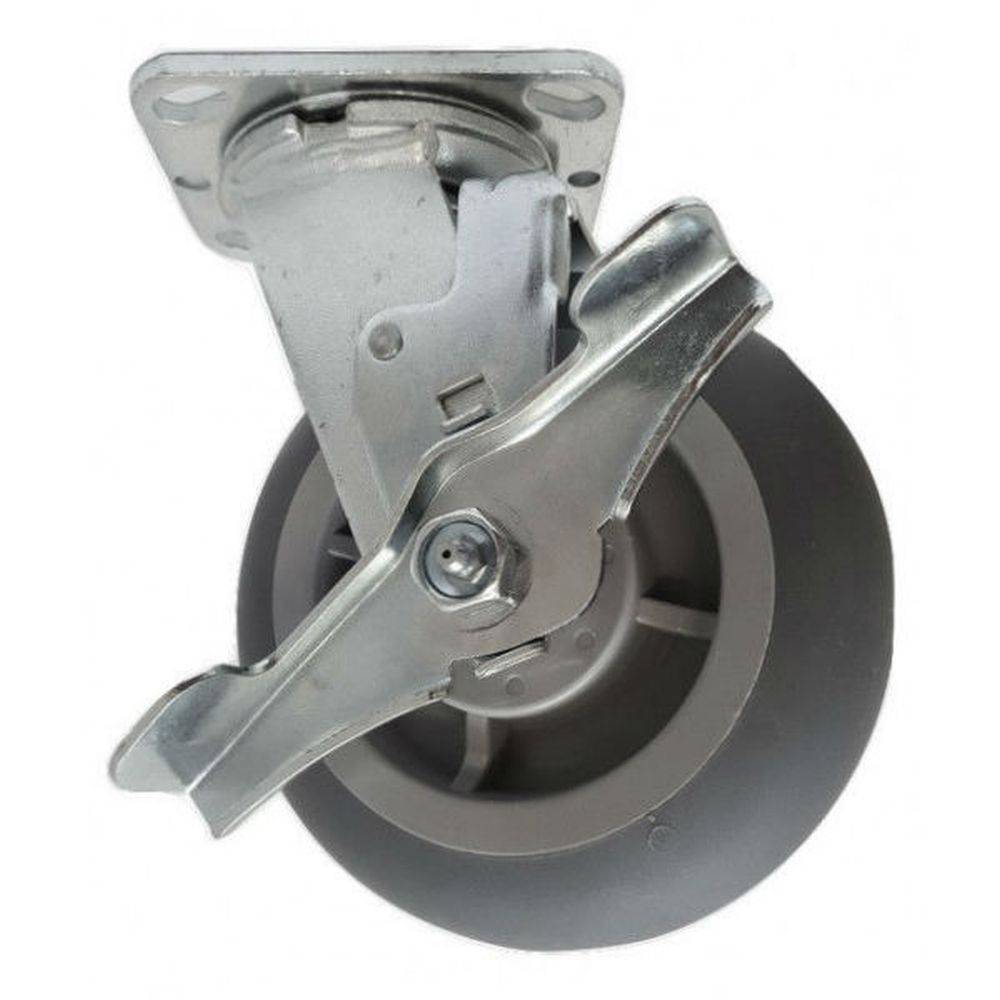 6" x 2" Thermo-Pro Wheel Swivel Caster W/ Brake - 500 lbs. capacity - Durable Superior Casters