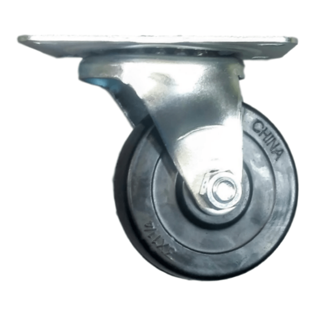 3" x 1-1/4" Hard Rubber Wheel Swivel Caster - 300 lbs. Capacity - Durable Superior Casters