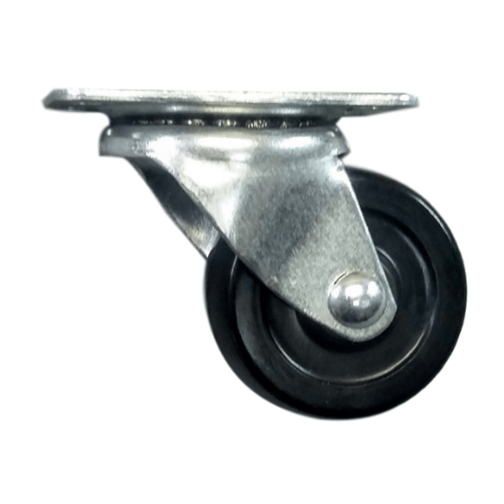 2" x 15/16" Soft Rubber Wheel Swivel Caster - 90 lbs. Capacity (4-Pack) - Durable Superior Casters
