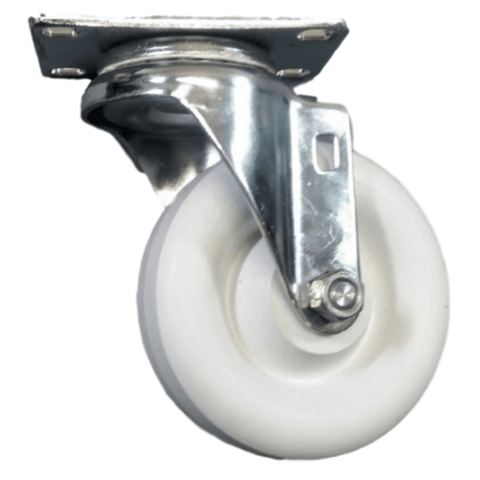 4" x 1-1/4" Polyolefin Wheel Swivel Caster Stainless Steel - 350 lbs. Capacity - Durable Superior Casters