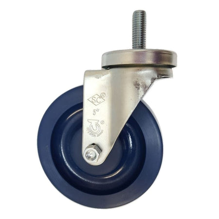 5" x 1-1/4" Duralastomer Threaded Swivel Stem Caster (1/2") - 350 lbs. Cap. - Durable Superior Casters