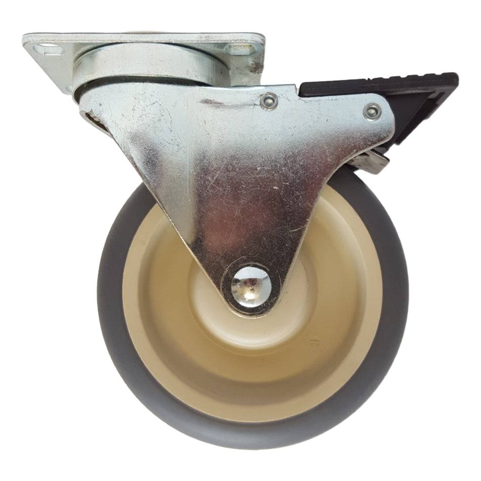 5" x 1-1/4" Thermo-Pro Wheel Swivel Caster W/ Total-Lock brake - 300 lbs. Cap. - Durable Superior Casters