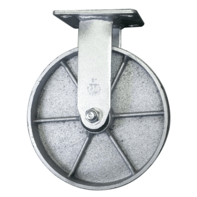 8" x 2" Semi-Steel Wheel Rigid Caster - 1250 lbs. capacity - Durable Superior Casters