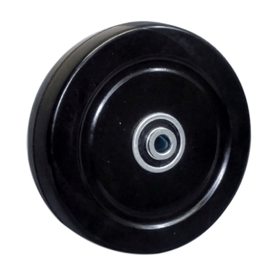 5" x 1-1/4" Soft Rubber Wheel Black - 350lbs. Capacity - Durable Superior Casters