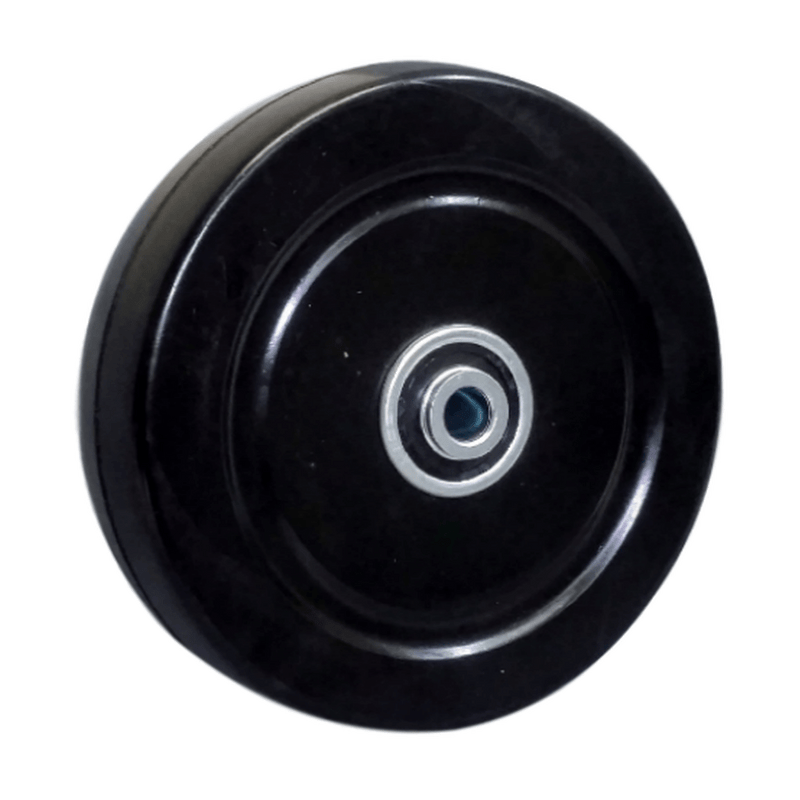 5" x 1-1/4" Soft Rubber Wheel Black - 350lbs. Capacity - Durable Superior Casters