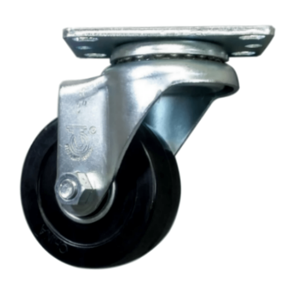 3" x 1-1/4" Hard Rubber Wheel Swivel Caster - 300 lbs. Capacity - Durable Superior Casters