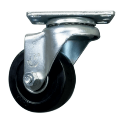 3" x 1-1/4" Hard Rubber Wheel Swivel Caster - 300 lbs. Capacity - Durable Superior Casters