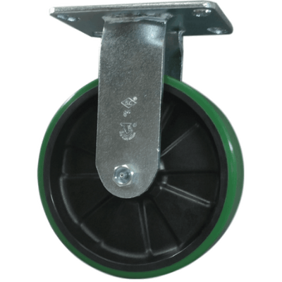8" x 2" Heavy Duty Polyon MaxRok Wheel Rigid Caster - 1400 lbs. capacity - Durable Superior Casters