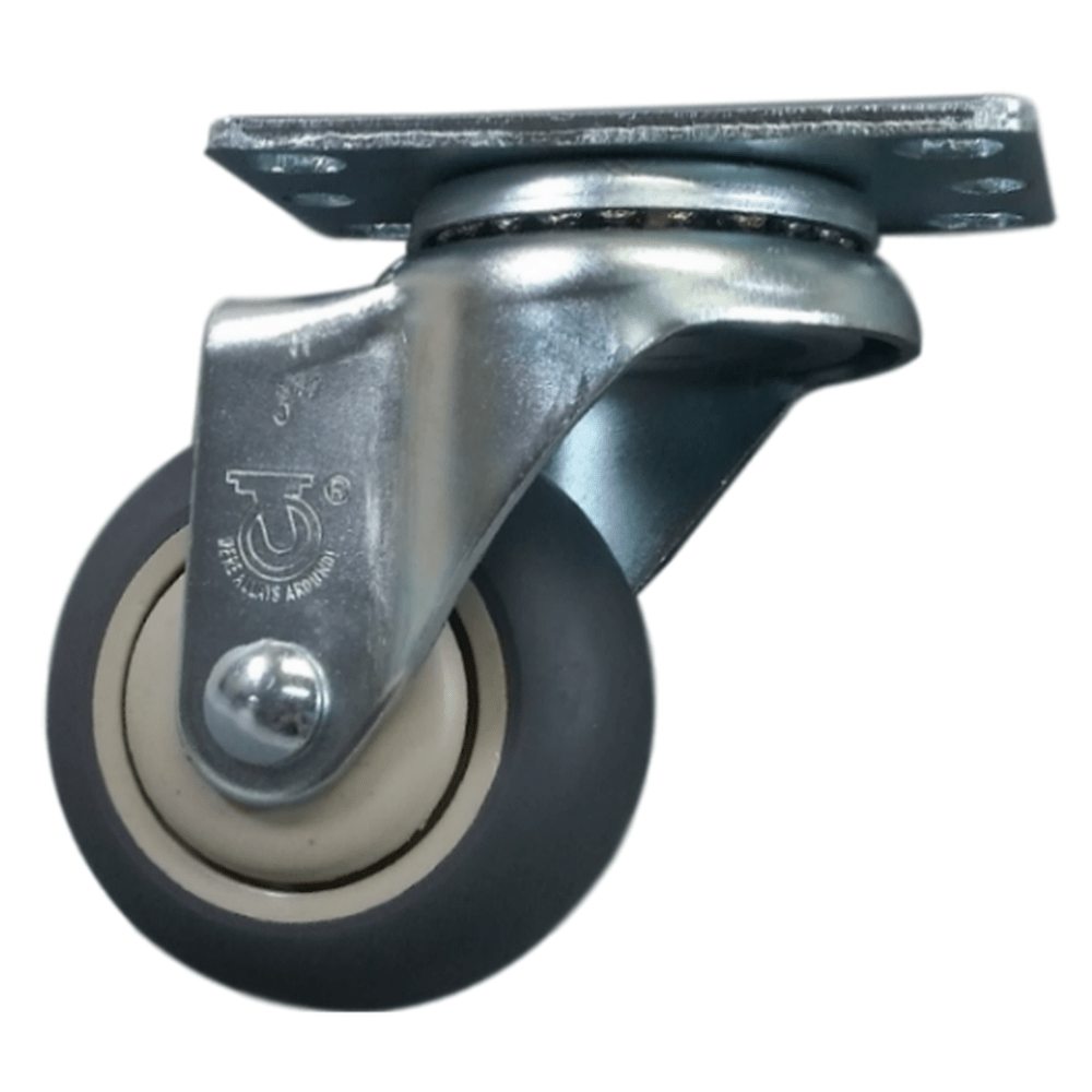 3" x 1-1/4" Thermo-Pro Wheel Gray/Beige - 210 lbs. Capacity - Durable Superior Casters