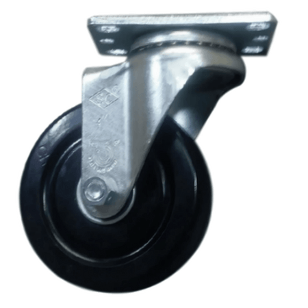 4" x 1-1/4" Soft Rubber Wheel Swivel Caster - 350 lbs. Capacity - Durable Superior Casters