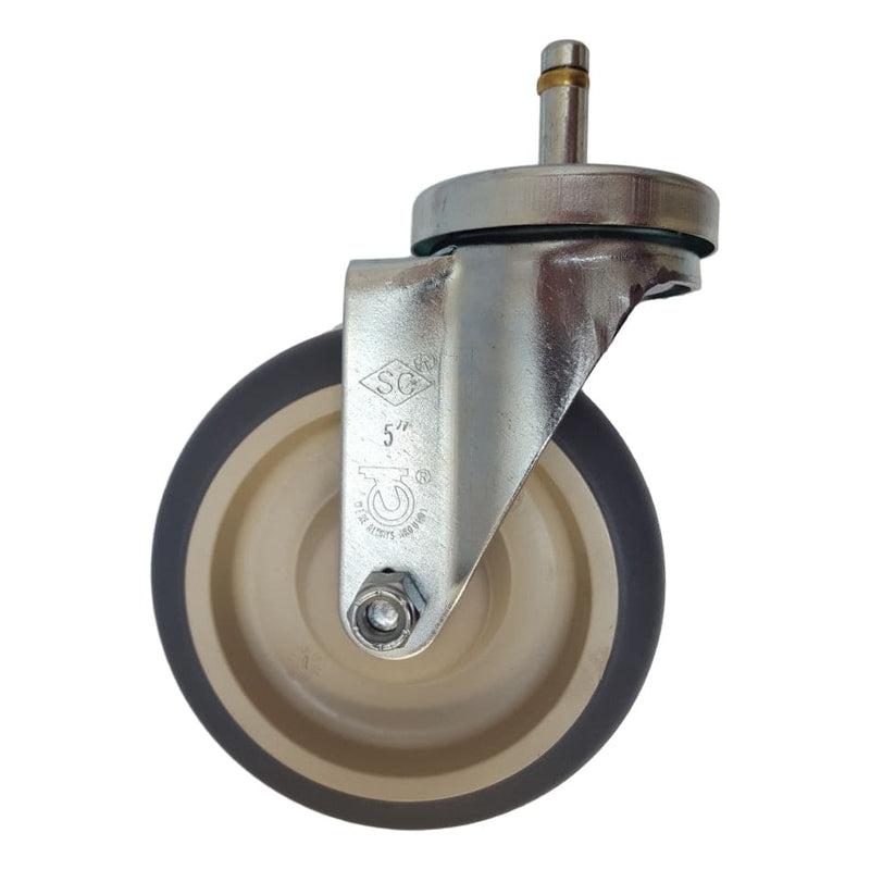 5" x 1-1/4" Thermo-Pro Swivel Grip Ring Stem Caster (7/16") - 300 lbs. Cap. - Durable Superior Casters