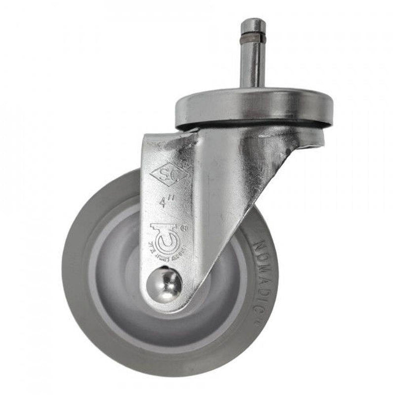 4" x 1-1/4" Nomadic Wheel Swivel Grip Ring Stem Caster - 260 lbs. Capacity - Durable Superior Casters