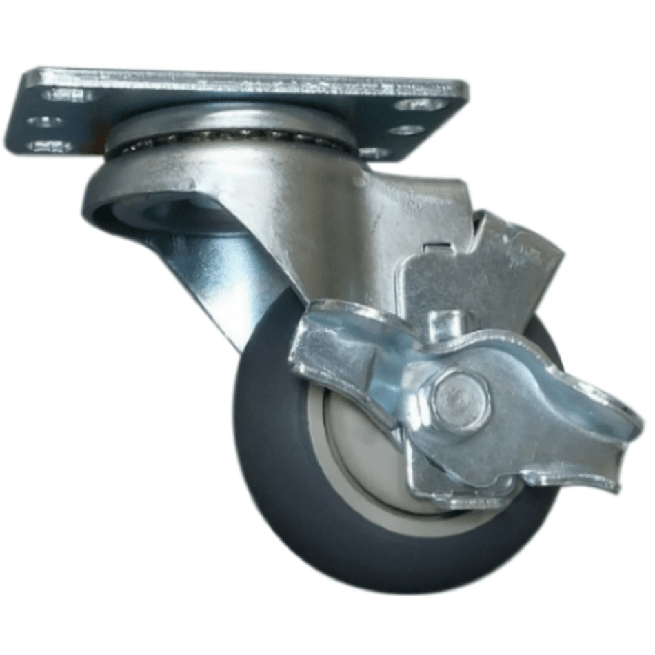 3" x 1-1/4" Thermo-Pro Wheel Swivel Caster w/ Top Lock Brake - 210 lbs. Cap. - Durable Superior Casters