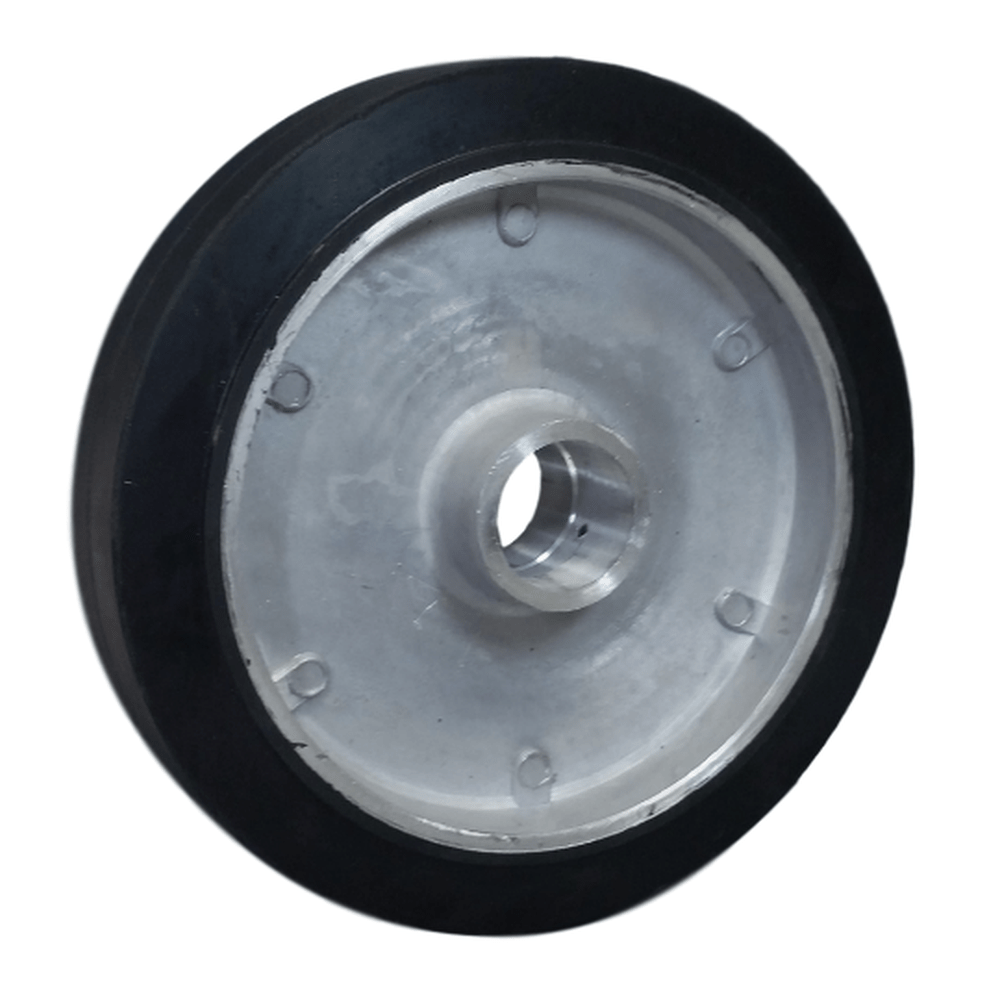 8" x 1-5/8" Mold-On Rubber Aluminum Wheel (Offset Hub)  - 500 lbs. Cap. - Durable Superior Casters
