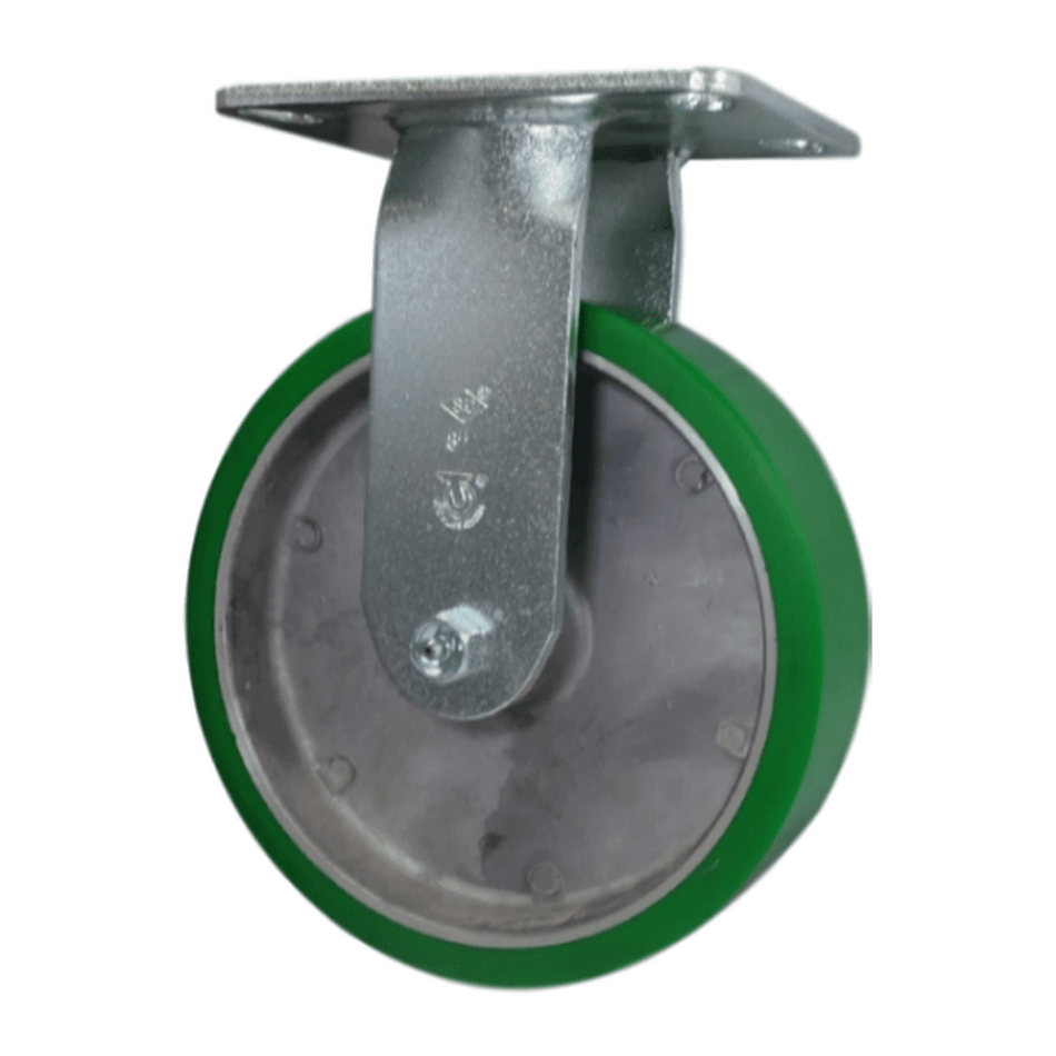8" x 2" Polyon Aluminum Wheel Rigid Caster - 1500 lbs. Capacity - Durable Superior Casters