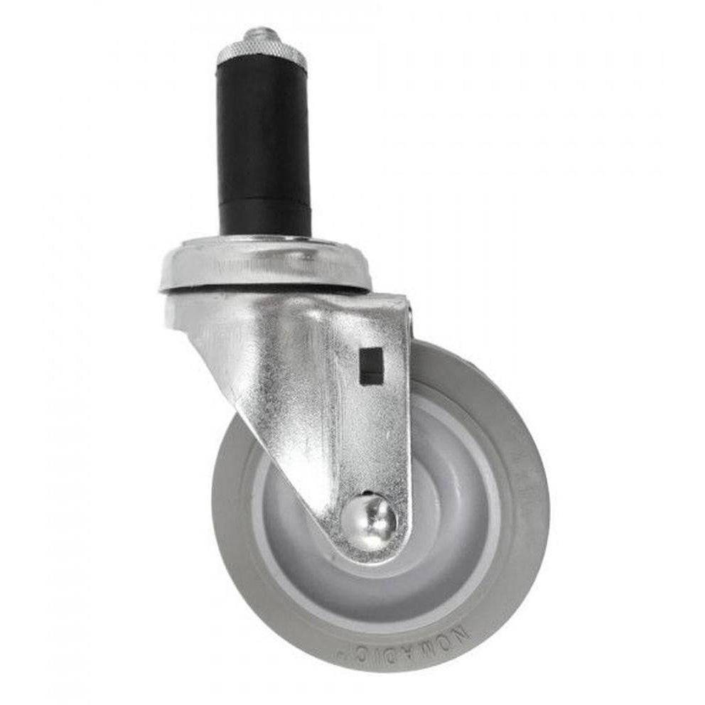 4" x 1-1/4" Nomadic Threaded Swivel Stem Caster, Expandable Adapter, 260# Cap - Durable Superior Casters