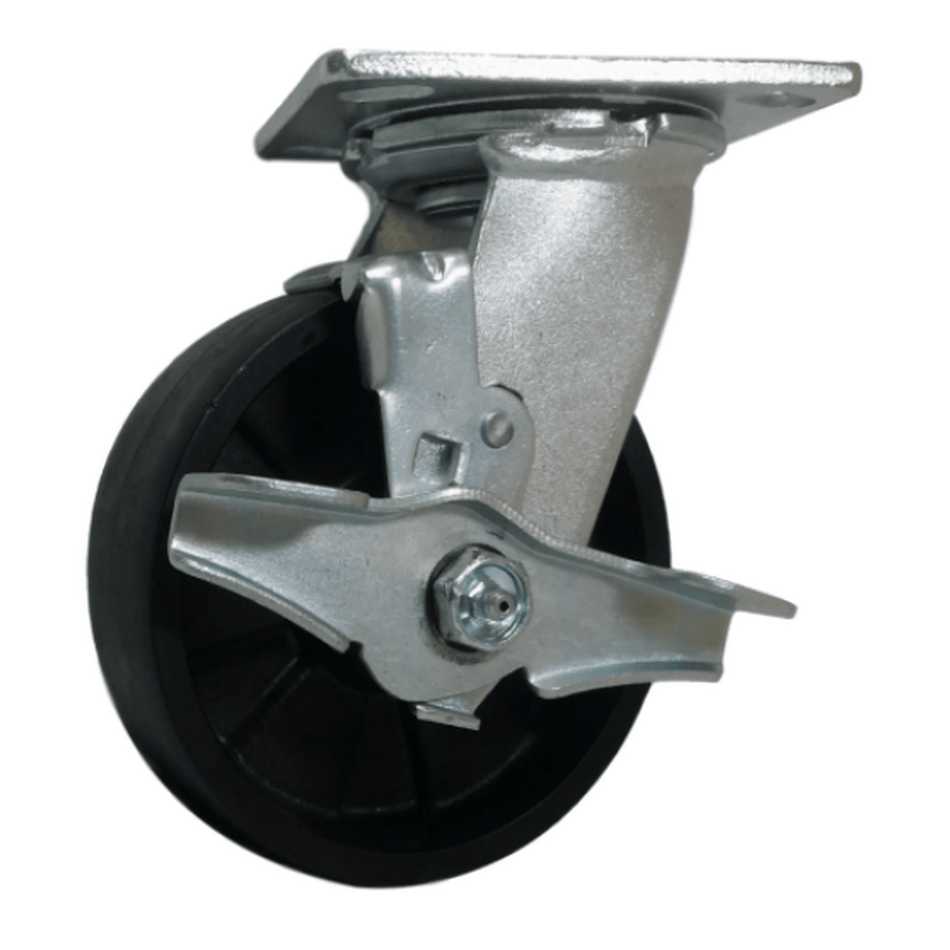 5" x 2" MaxRok Wheel Swivel Caster w/ Top Lock Brake - 1000 lbs. Capacity - Durable Superior Casters