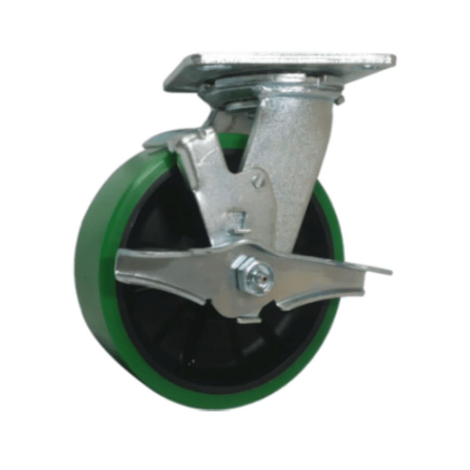5" x 2" Polyon MaxRok Swivel Caster w/ Top Lock Brake - 1000 lbs. Cap. - Durable Superior Casters