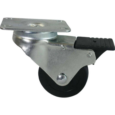 3" x 1-1/4" Hard Rubber Swivel Caster, Total Lock Brake (Ball Bearing),300 lbs. Capacity - Durable Superior Casters
