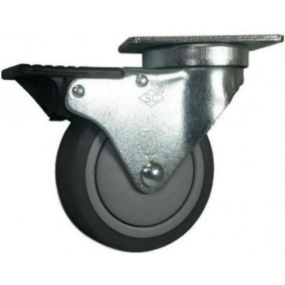 4" x 1-1/4" Thermo-Pro Wheel Swivel Caster W/ Total-Lock brake - 210 lbs. Cap. - Durable Superior Casters