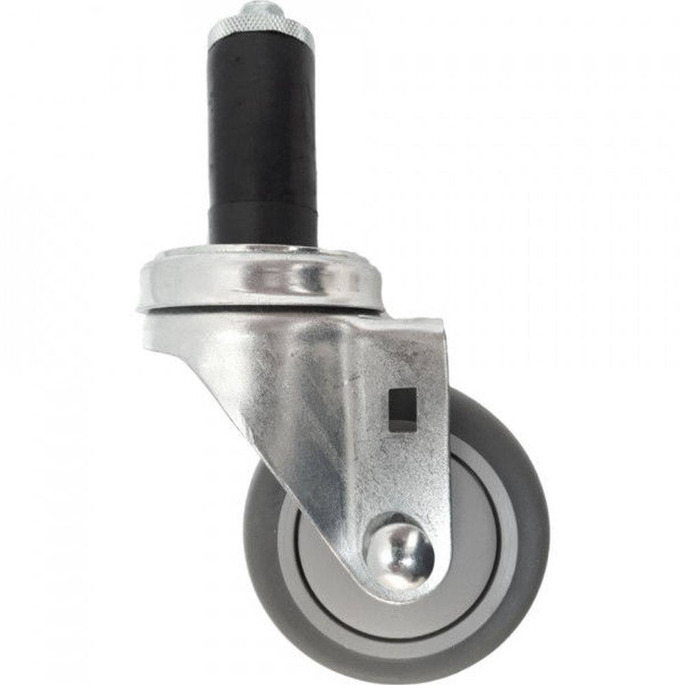 3" x 1-1/4" Thermo-Pro Threaded Swivel Stem Caster, Expandable Adapter 210 lbs. Capacity - Durable Superior Casters