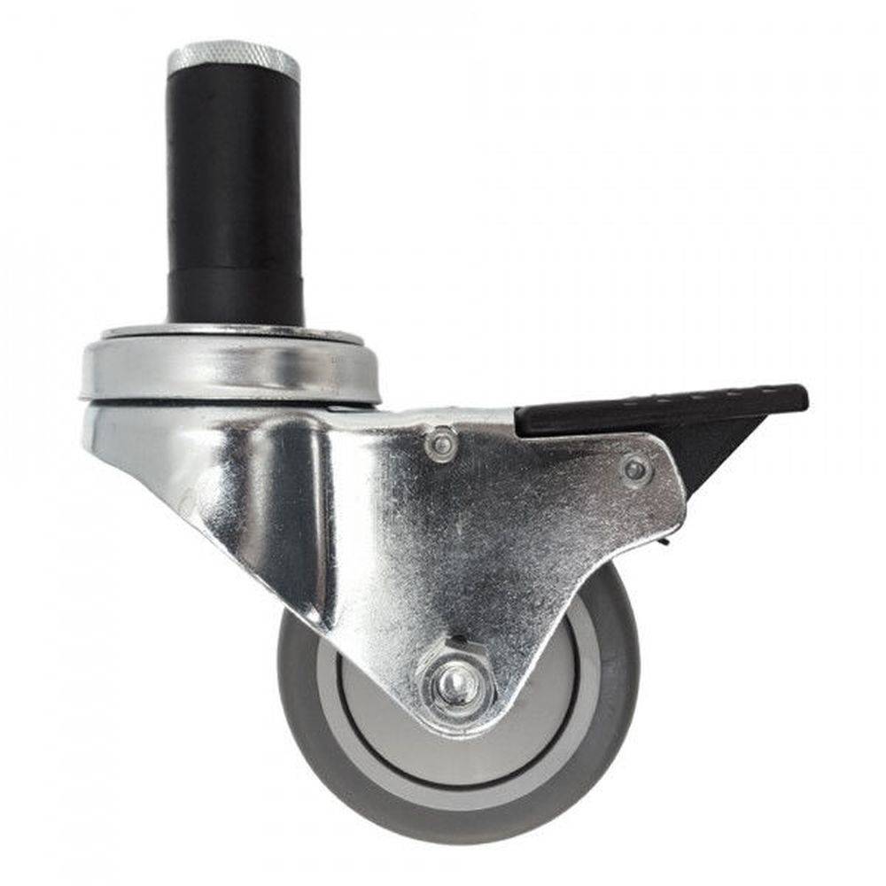 3" x 1-1/4" Thermo-Pro Thread Stem Caster,Exp Adapter,Total Lock Brake 210 lbs. Capacity - Durable Superior Casters