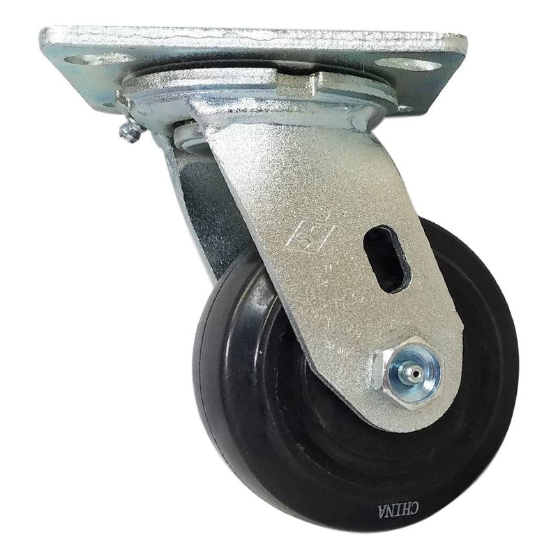 4" x 2" Rubber On Nylon Swivel Caster (Precision Bearing) - 400 lbs. Cap. - Durable Superior Casters