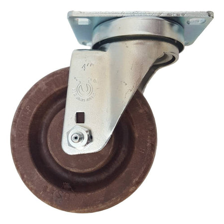 4" x 1-1/2" High Temp. Brimstone Wheel Swivel  Caster - 350 lbs. capacity - Durable Superior Casters