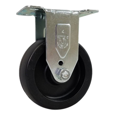 4" x 1-1/4" Polyolefin Wheel Rigid Caster Stainless Steel - 300 lbs. Capacity - Durable Superior Casters