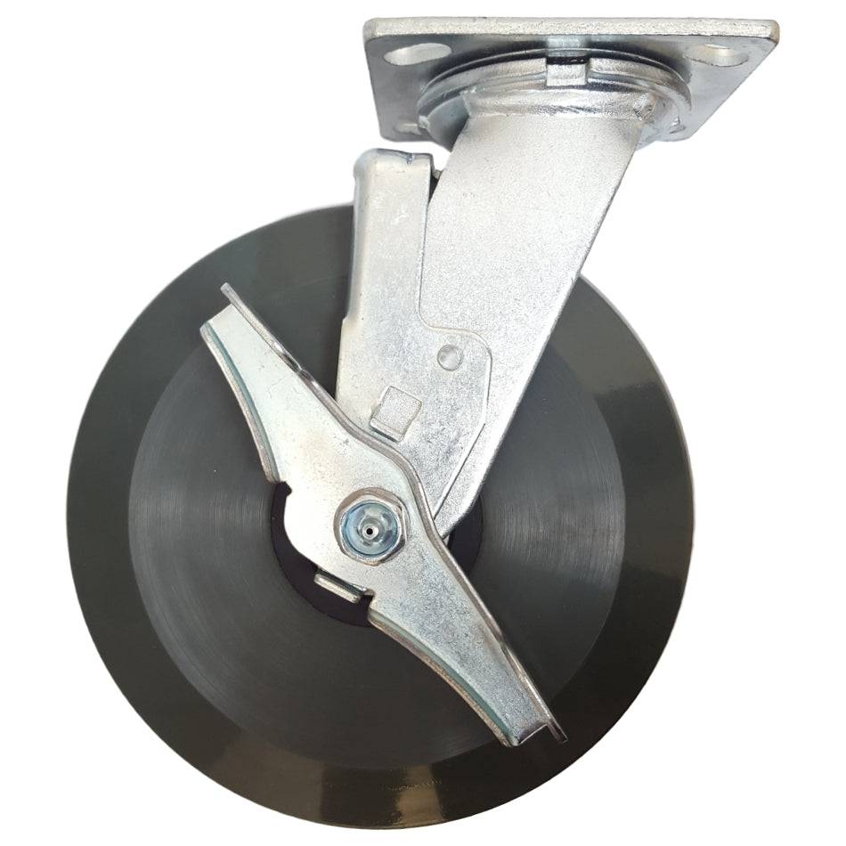 8" x 2" Ergolastomer Wheel Swivel Caster - 1250 lbs. Capacity - Durable Superior Casters